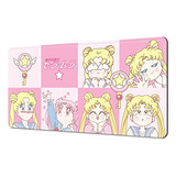 Mousepad Sailor Moon Anime, Grande Rosa, Antideslizante,