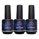 Kit Top Coat Bond Aid Ultrabond Lirió Gel Acrigel Manicure