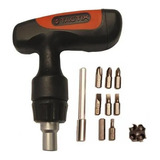 Atornillador 10 En 1 Tipo  T  De Torque C/puntas Tactix