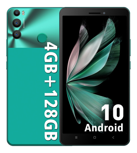X-tigis7 Smartphone Dual Sim Android 10 128gb Ram 4gb 6.85 Hd Celular Con Reconocimiento Facial Y Desbloqueo De Huellas Dactilares 6500 Mah Verde Oscu