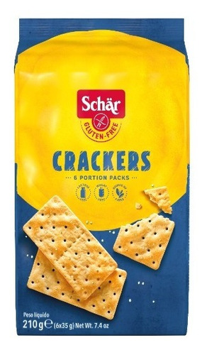 Kit C/ 5 Biscoito Crackers Sem Glúten Lactose 210g Schar