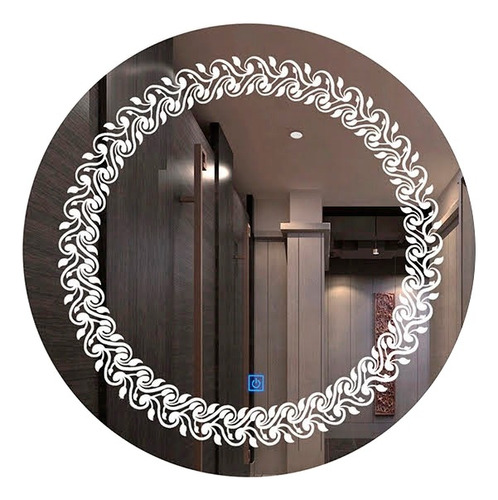 Espejo Elegante Circular Para Baño Luz Led Y Apagador Touch