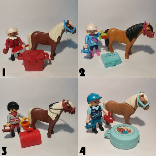 Playmobil 6968 6970 Caballos Potrillos Ponys Jinetes Nenes