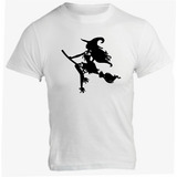 Camiseta Infantil Halloween Bruxa Bruxinha Na Vassoura 04