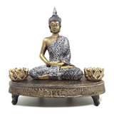 Buda Hindu Estátua - 2 Porta Velas Incensos E 1 Aparador
