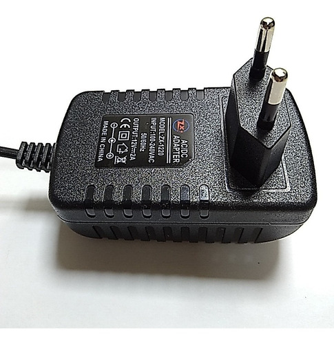 1 Peça | Fonte Dc Chaveada 12v 2a Plug P4 Bivolt 110-220v