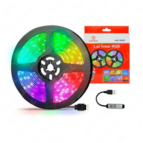 Fita De Led 5050rgb Controle App Remoto 5m Usb Para Tv Pc 