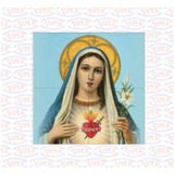 Mayolica Decorativa Ceramicas 40x40 Sagrado Corazon Celeste