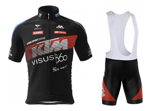 Uniforme Ciclismo Ktm 2019 Jersey + Short Bib Lycra, Bici, Ruta, Mtb, Pista,