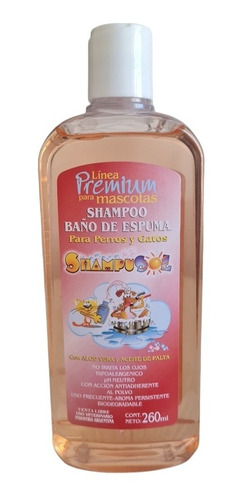 Shampoo Perros Gatos Baño De Espuma Mascotas Shampusol 260ml