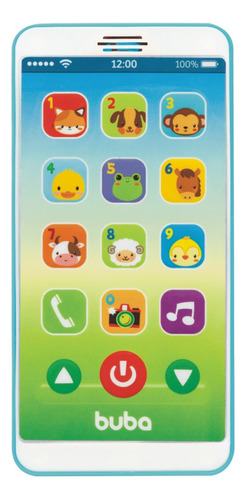 Brinquedo Celular Infantil - Baby Phone Azul - Marca Buba