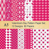 Hojas De Papel Para Decoracion San Valentin 60pcs 12 Estilos