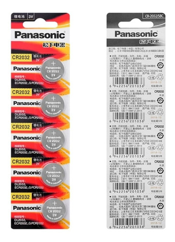 Pila Cr2032 Panasonic Lithium 3v Pack 15 Unidades