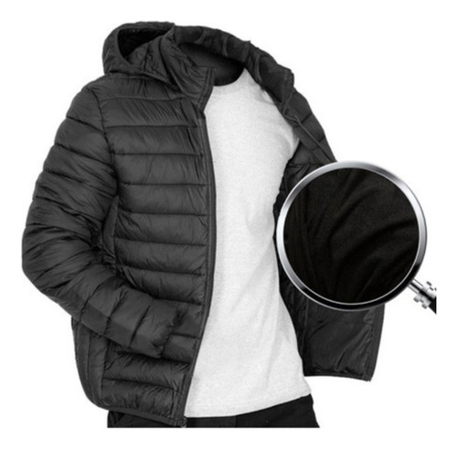 Jaqueta Masculina Plus Size Forrada Com Pelo Bobojaco Puffer