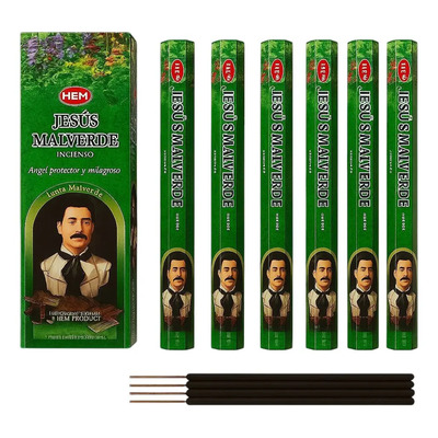 Incienso HEM Jesus Malverde 120 Varitas Aromáticas Sándalo Lavanda | MercadoLibre