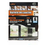 Burlete De Caucho Perfil D Autoadhesivo Puertas Y Ventan 6 M
