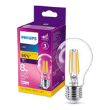 Foco Philips Led A19 E27 827 Cl Nd Classic Blanco Cálido 8w 120v