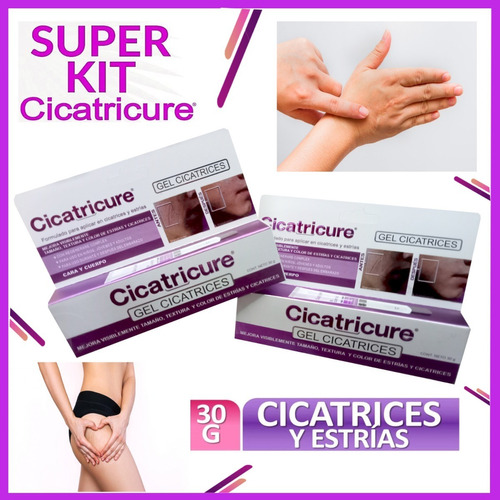 Kit De 2 Gel Cicatricure Desvanecedor De Cicatrices 30g C/u