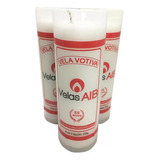 Aib Vela Votiva Parafina 3 Unidade Velas 7 Dias Cor Branco Liso