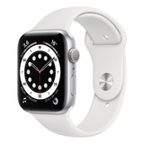 Apple Watch  Series 6 (gps) - Caja De Aluminio Plata De 44 Mm - Correa Deportiva Blanco
