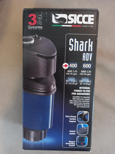 Sicce Filtro Shark Adv 400 - Interno Para Acuarios