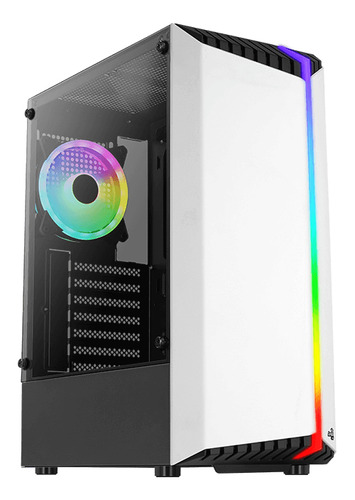 Gabinete Chasis Gamer Aerocool Bionic Fan Y Tira Rgb Vidrio