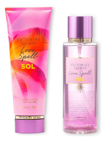 Victoria's Secret Set Crema Y Body Mist Love Spell  Sol 