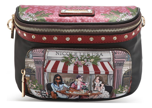 Bolsa Nicole Lee Multi Cruzada Estampada De Nylon Ss24