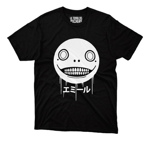 Playera Anime Nier Automata Emil Panel Blanco Letras