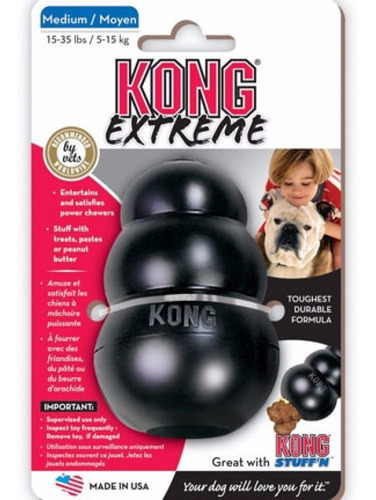 Juguete Kong Extreme Negro Mediano Rubber Toy Original