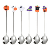 Juego De Cucharas De Postre De Halloween, 6 Piezas