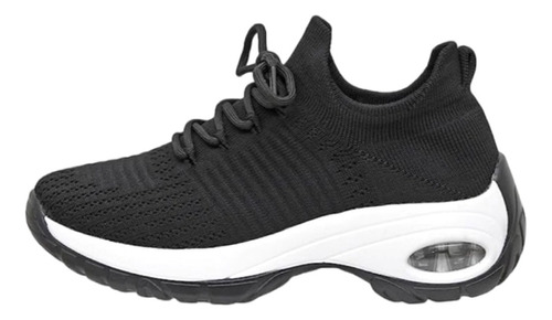 Zapatillas Mujer Cojín De Aire Ortopédicas Deportivas- Negro