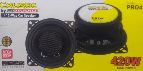 Par De Bocinas Coustic De 4 . Pro4. 42w Rms A 4 Ohms. By Mtx