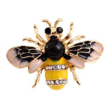 Bumble Bee Animal Broche Negro Oro Lapel Pin Broche Navidad