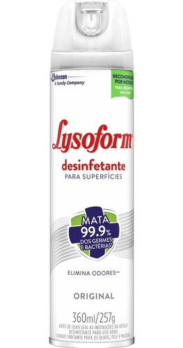  Lysoform Aerosol Spray Original 360ml Pronta Entrega 