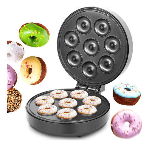 Máquina De 8 Donas 1400w Lagom Donut Maker 551 Mini Electrodomestico Con Luz Indicadora Led Caliento Rapido Revestimiento Antiadherente De Teflón Para Ollas Mango Resistente Al Calor Desayuno Postre