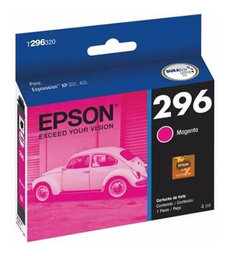 Cartucho De Tinta Epson 296 T296320-al Magenta