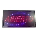 Anuncio Letrero Luminoso Colores  Negocio Abierto Led  T1657