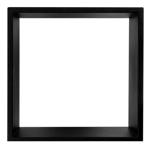 Cubo Estante Flotante Soporte Invisible 30x30 Color Negro