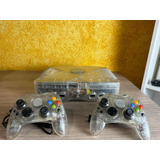 Xbox Clássico Cristal Com 2 Controles Originais