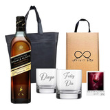 Box Johnnie Walker Double Black + 2 Vasos Whisky Grabados