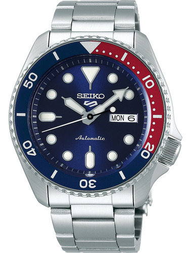 Reloj Seiko 5 Automatico Para Hombre Sumergible Bisel Pepsi