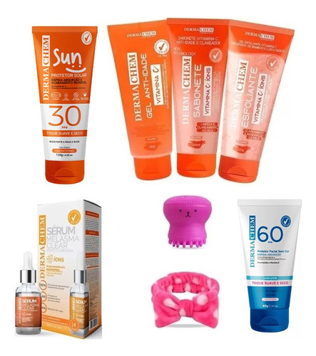 Kit Anti-idade Vitamina C + Protetor Solar 120g E Facial 40g