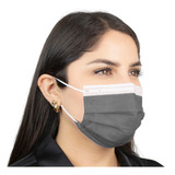 30 Mascarillas Cubrebocas De 4 Capas Transpirable Calidad Color Gris