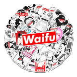 Stickers Anime Ecchi 50 Calcomanias Pvc Contra Agua Waifu