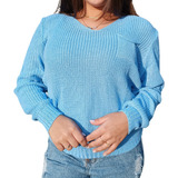 Blusa Feminina De Frio Manga Longa Tricot Presente Dias Mães