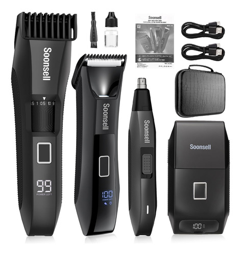 Grooming Kit, Recortadora De Barba 4 En 1 Soonsell, Recortad