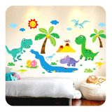 Vinil Decorativo Habitación Dinosaurios Para Pared Niños