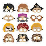 Pack 12 Mascaras Cumpleaños Harry Potter Material  Fieltro