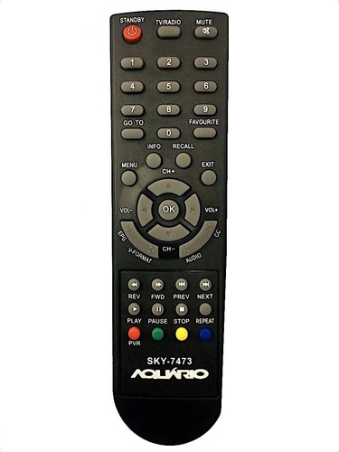 Controle Remoto Aquario Conversor Digital Dtv-8000